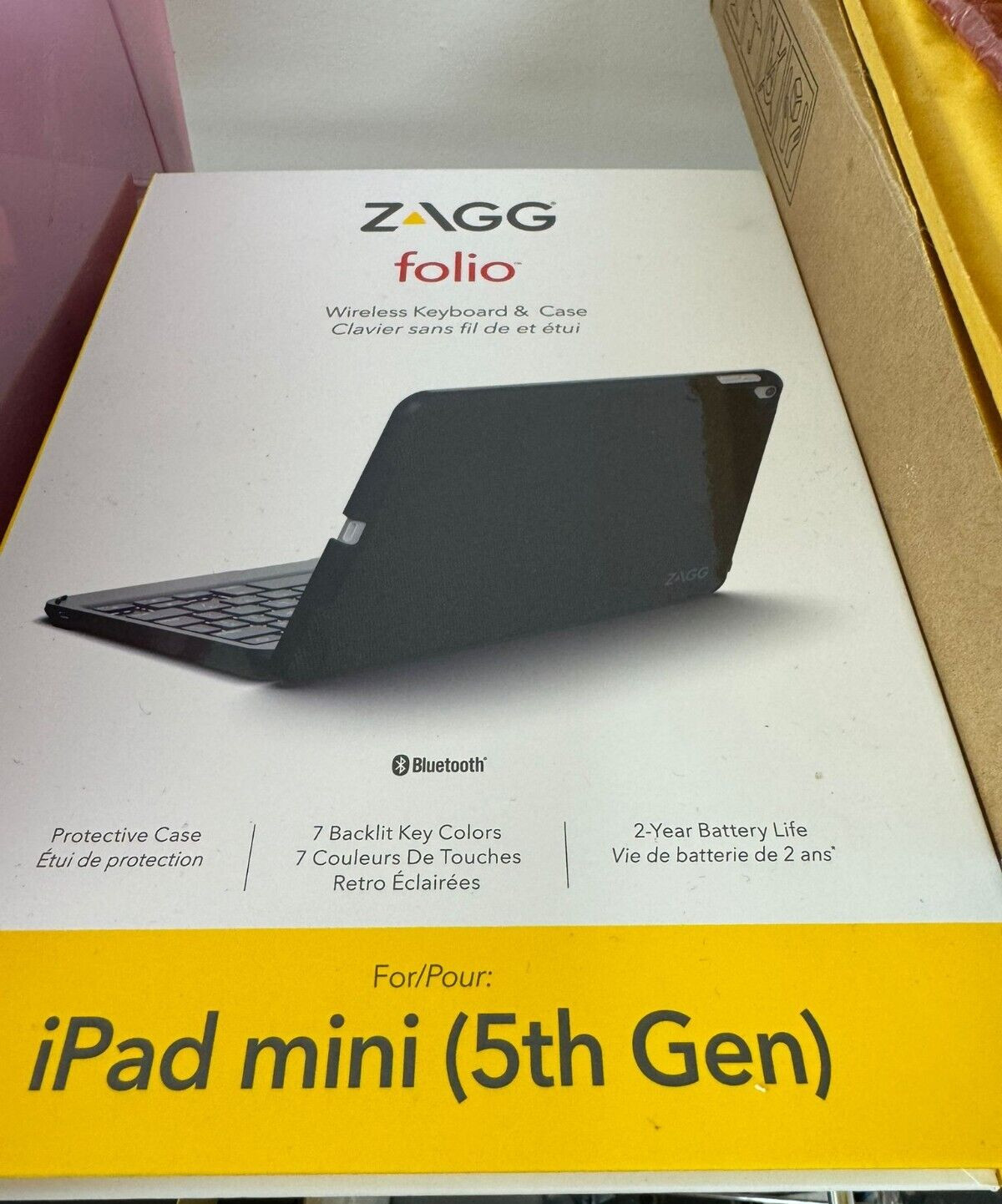 2 PACK   Zagg - Bluetooth keyboard Protective Case for Apple iPad Mini 5th gen