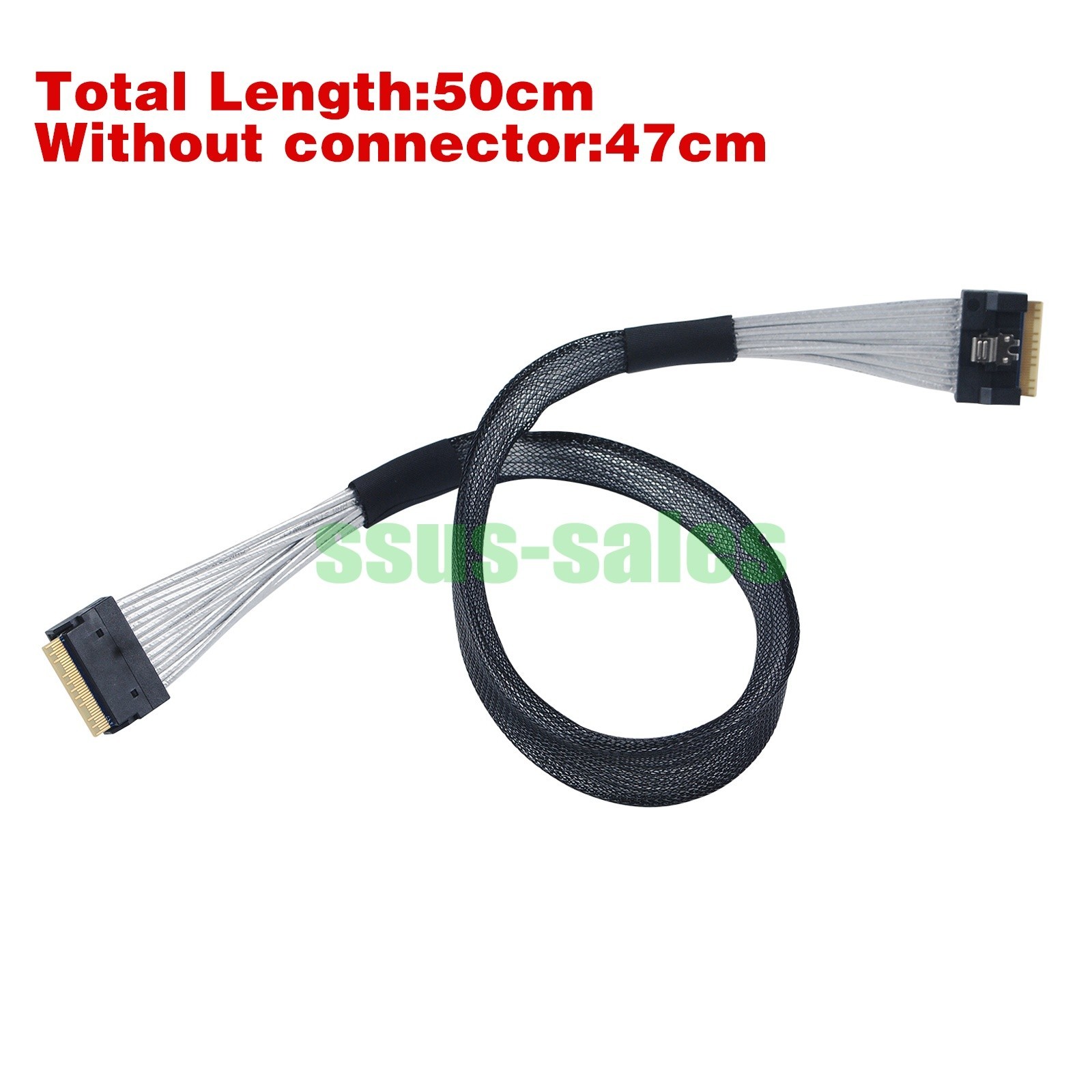 Slim SAS SFF‑8654 8i To SFF‑8654 8i Data Transmission Cable 24Gbps 50cm 80cm NEW