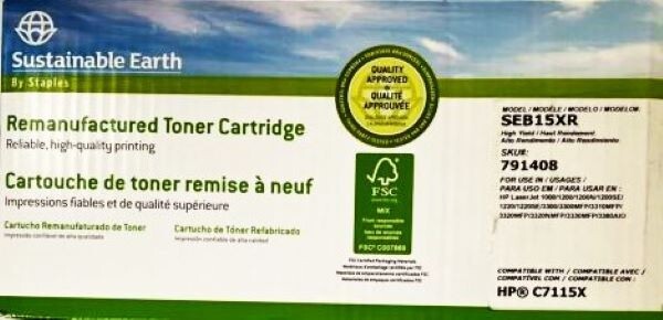 STAPLES SEB15XR High Yield TONER BLACK NON-OEM