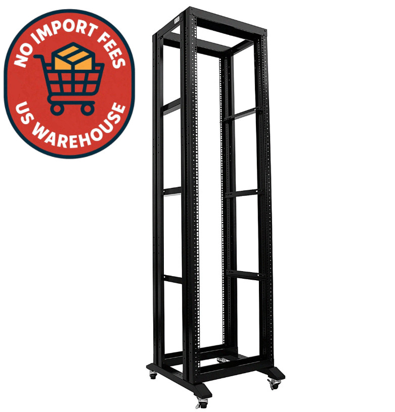 Rising Racks 42U 4 Post Open Frame Server Network Rack 17" Deep 600mm