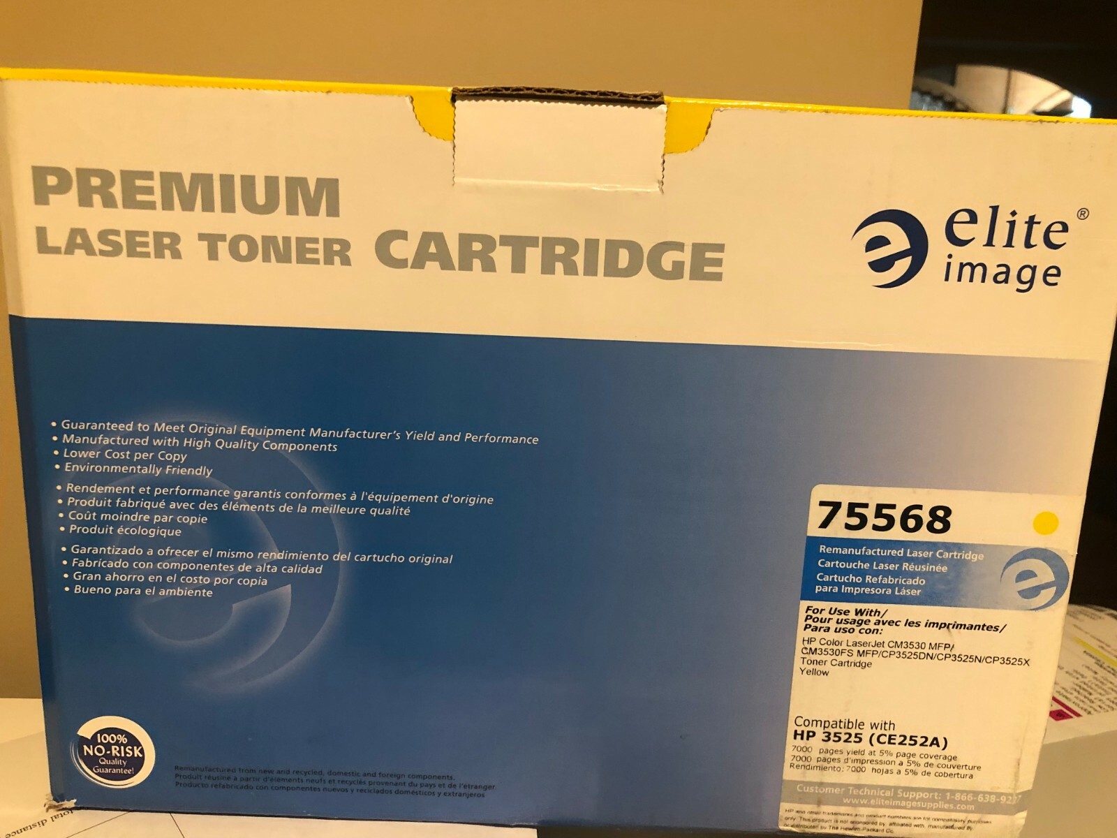 Genuine Elite Image Premium HP 3525 3530 (CE252A) Yellow Toner Cartridge 75568