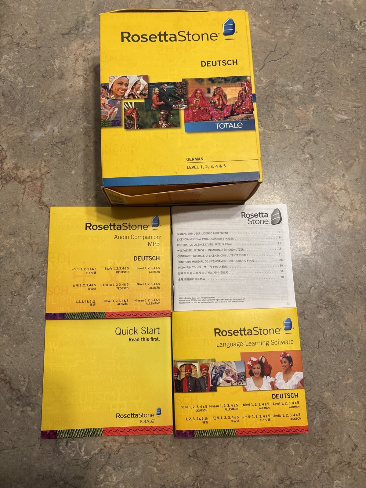 Rosetta Stone Deutsch Totale German Language Course Levels 1-5, MP3 Headphones