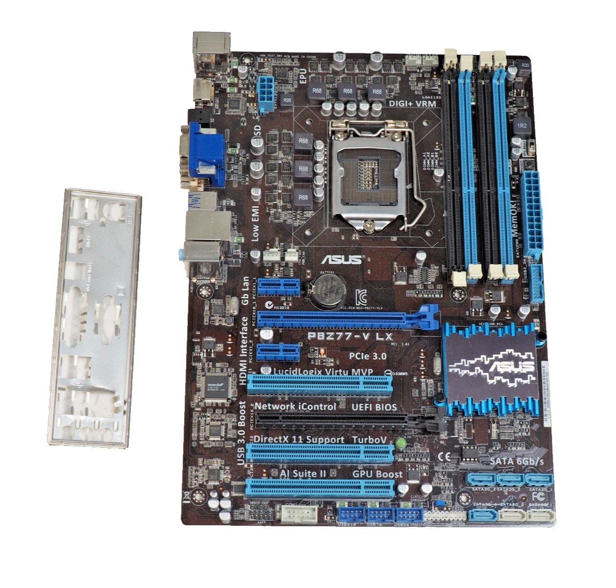 ASUS P8Z77-V LX ATX DDR3 LGA1155 System Motherboard w/I/O Shield