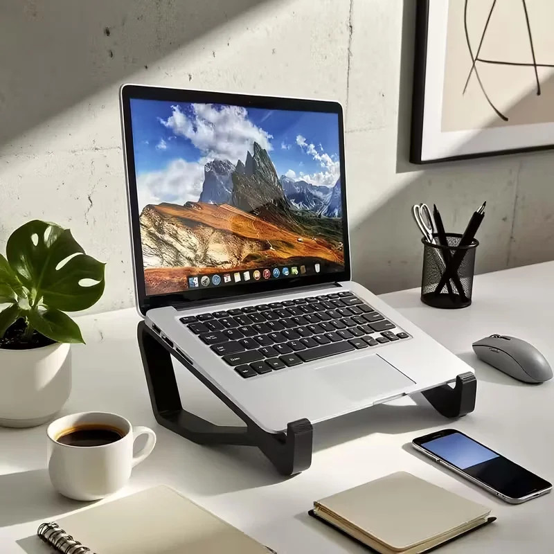 Ergonomic adjustable laptop stand with tilt and height adjustment - portable