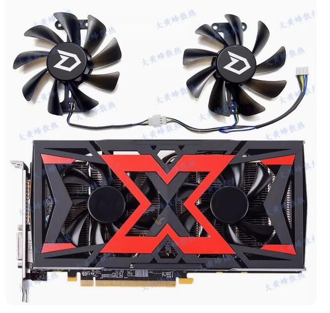 For DATALAND RX580 8GB X-Serial War God of War Graphics Card Cooling Fan