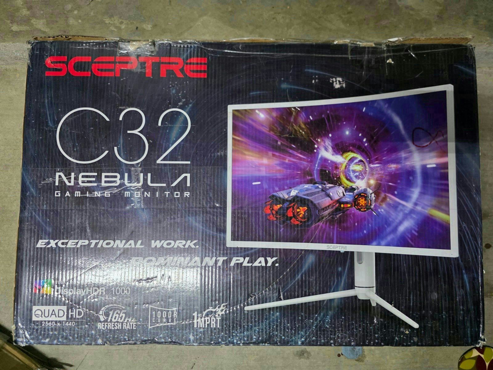 Sceptre C32 Nebula Gaming Monitor Retail Box Only with Foam Insert Black