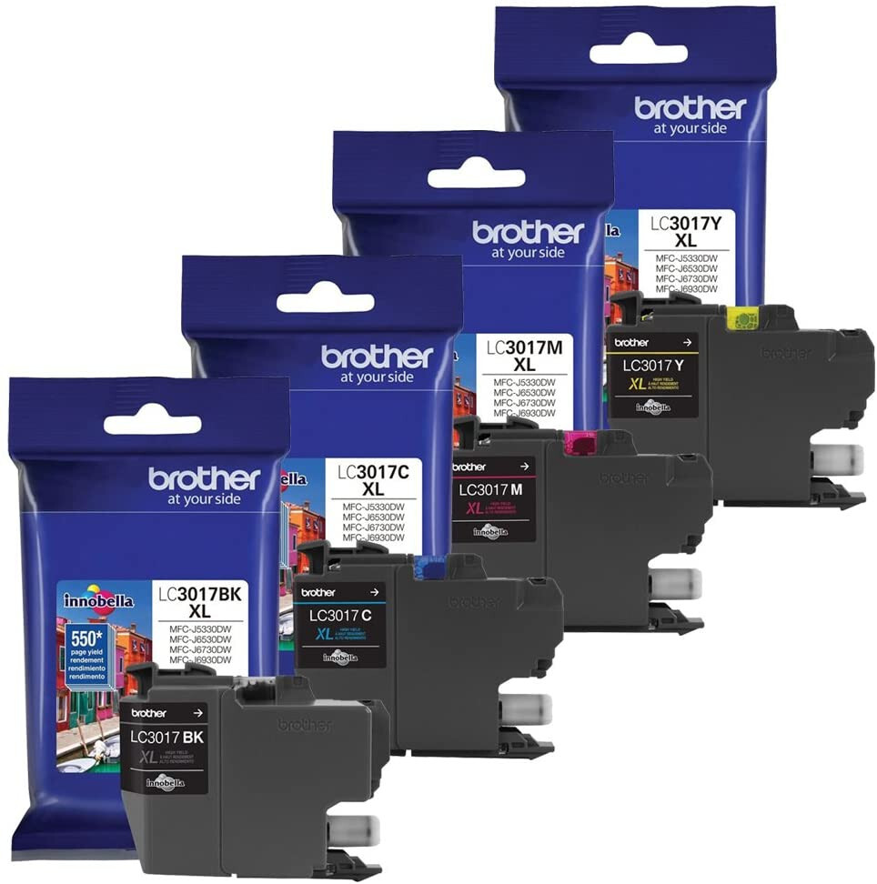 GENUINE Brother LC-3017 XL Ink 4 Pack for MFC-J5330DW MFC-J6530DW MFC-J6930DW