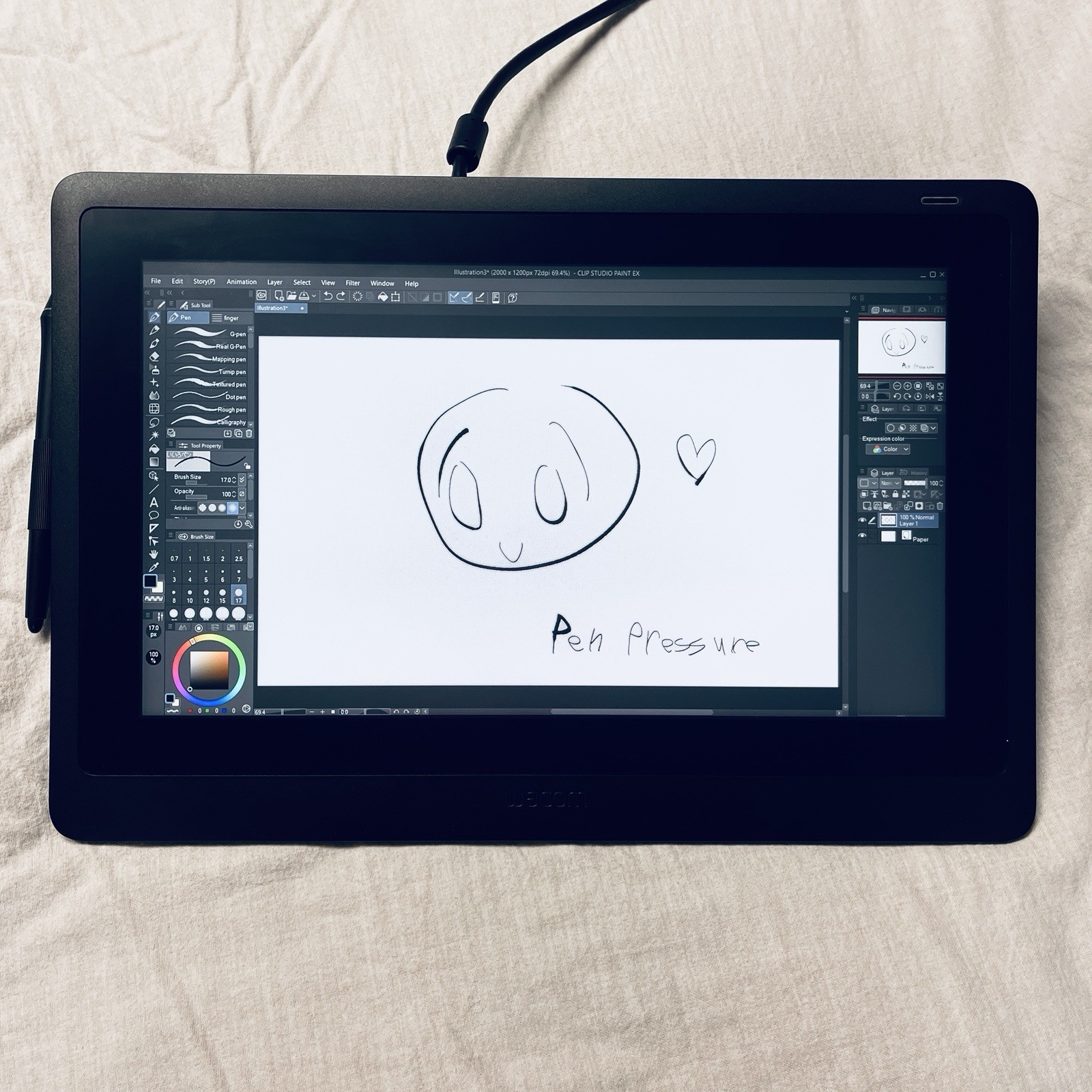 Wacom Cintiq 16 In DTK1660K0A With Screen Pro Pen 2 Excellent condition