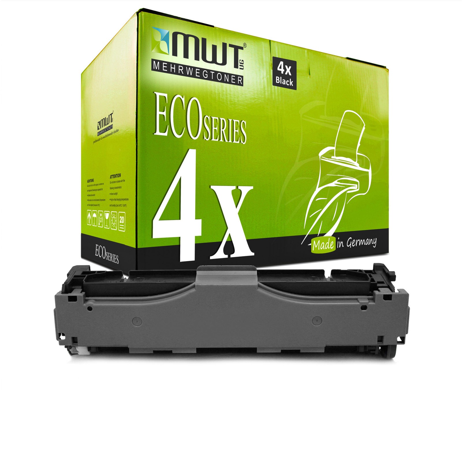 4X MWT ECO Toner BLACK Replaces HP CF410A 410A