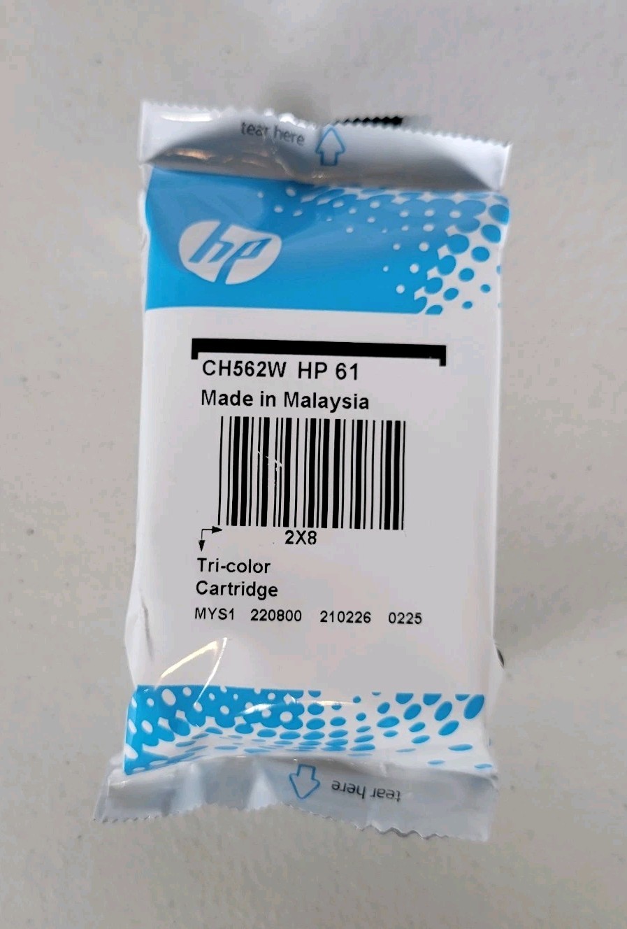 Genuine HP 61 Tri-Color Ink Cartridge CH562W Sealed Bag New