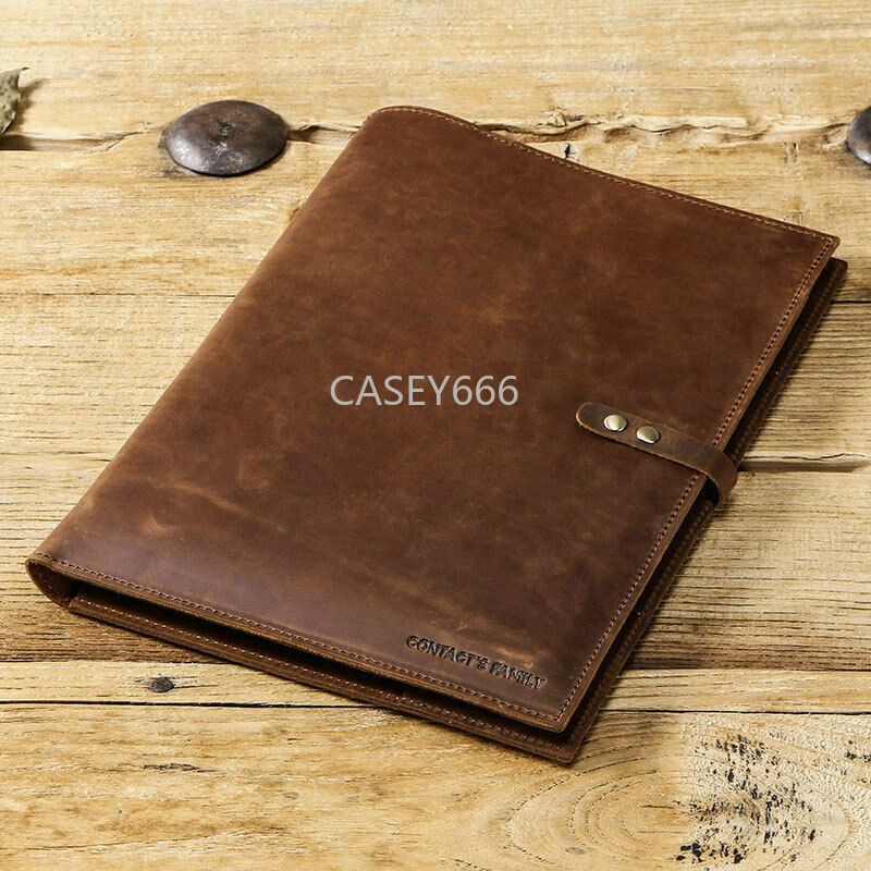 Leather Case Handmade Genuine Leather Folio Smart Cover 2024 iPad Pro 12.9"