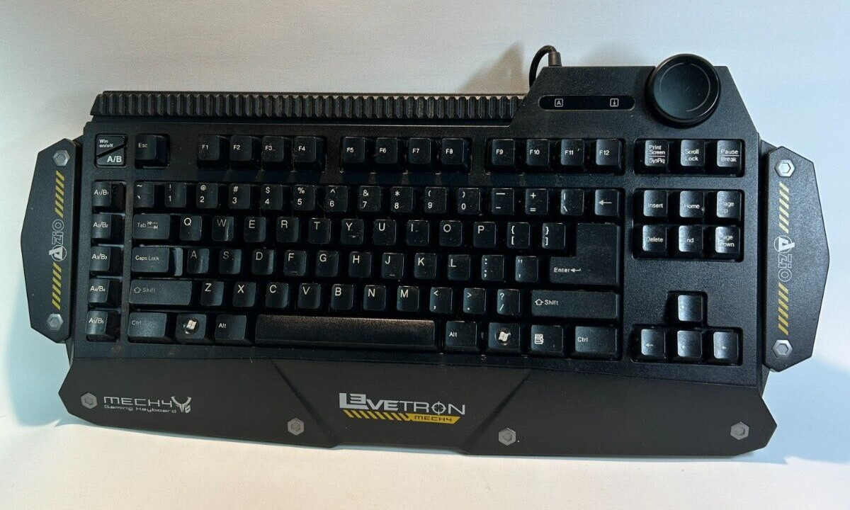Azio Levetron Mech 4 Gaming Keyboard System KB588U Expandable 2X USB Dial