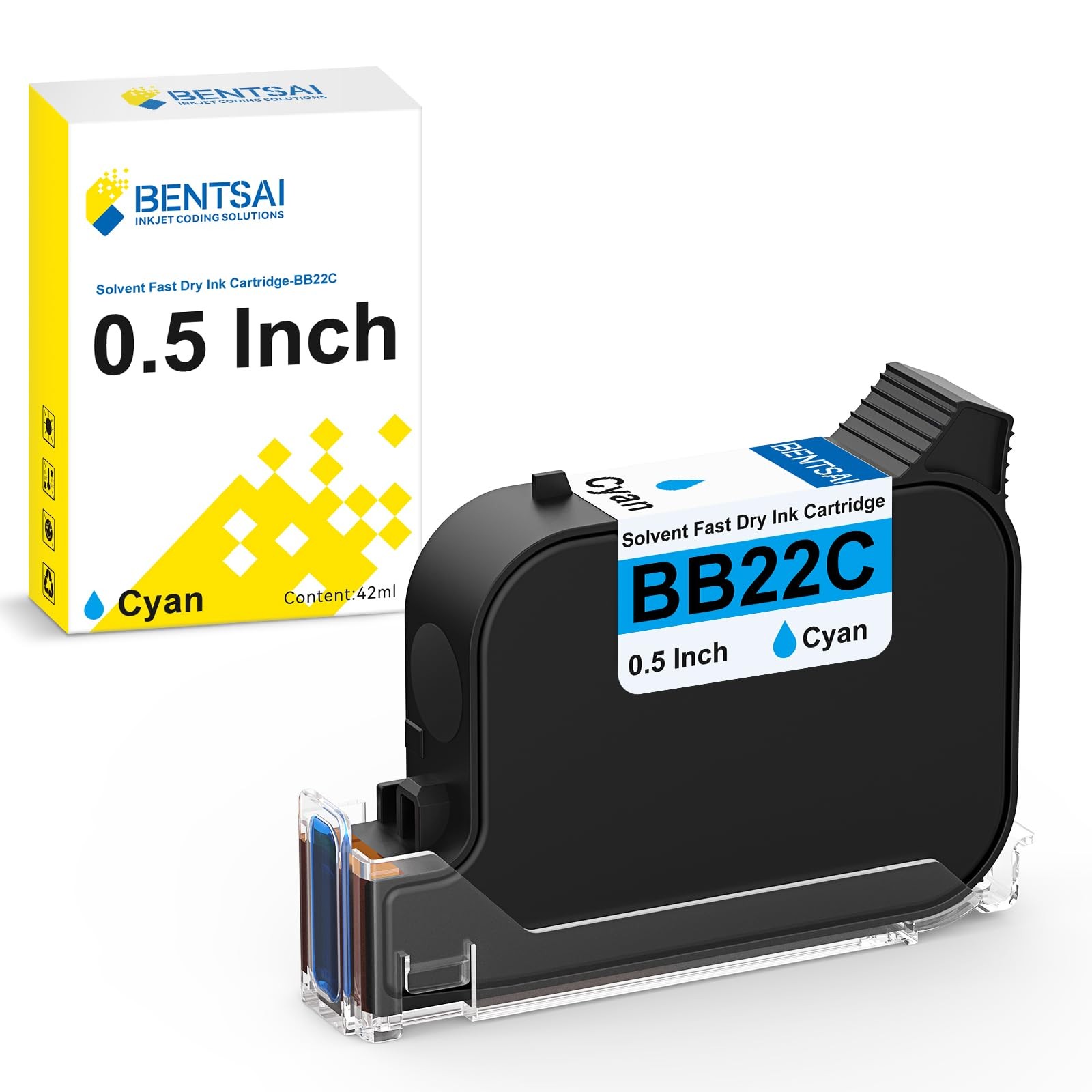 BENTSAI BB22C 0.5 Inch Print Height Original Height, Cyan