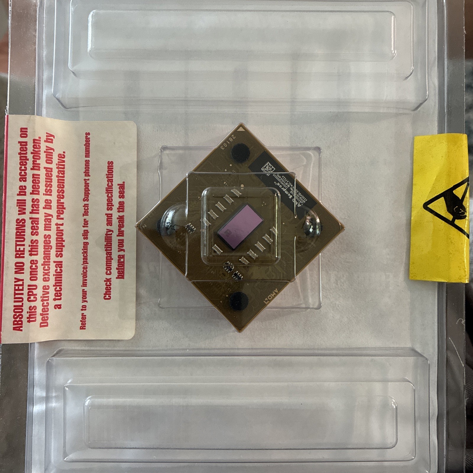 Vintage AMD Sempron 3300+ SDA3300DKV4E Socket A 2.2GHz 512KB CPU NOS - SEALED