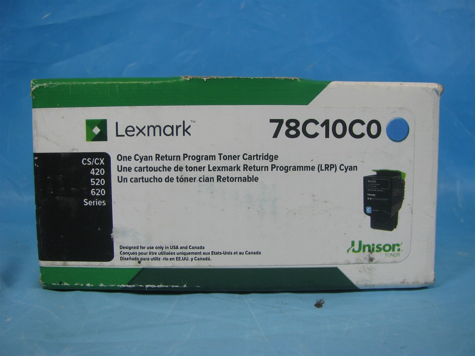 GENUINE LEXMARK 78C10C0 CYAN RETURN PROGRAM TONER CARTRIDGE - NEW