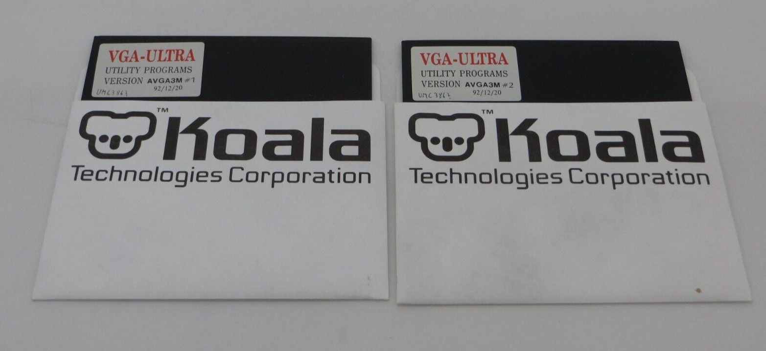 5.25" Floppy Disk VGA-ULTRA Utility Programs Version AVGA3M vintage computer