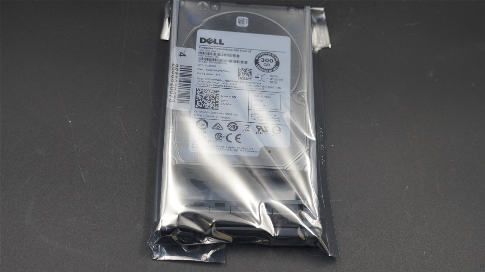 DELL YJ2KH 0YJ2KH ST300MM0008 1V8200-150 300GB 10K 12Gb/S 2.5" SAS HARD DRIVE