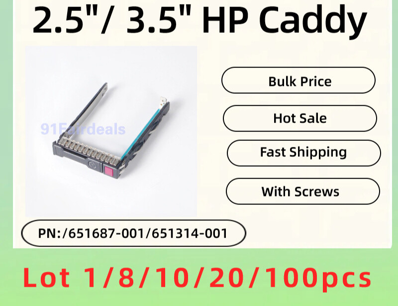 LOT 25 35 Tray Caddy For HP ML350e ML310e SL250s Gen8 G9 651314 65168700 G1N