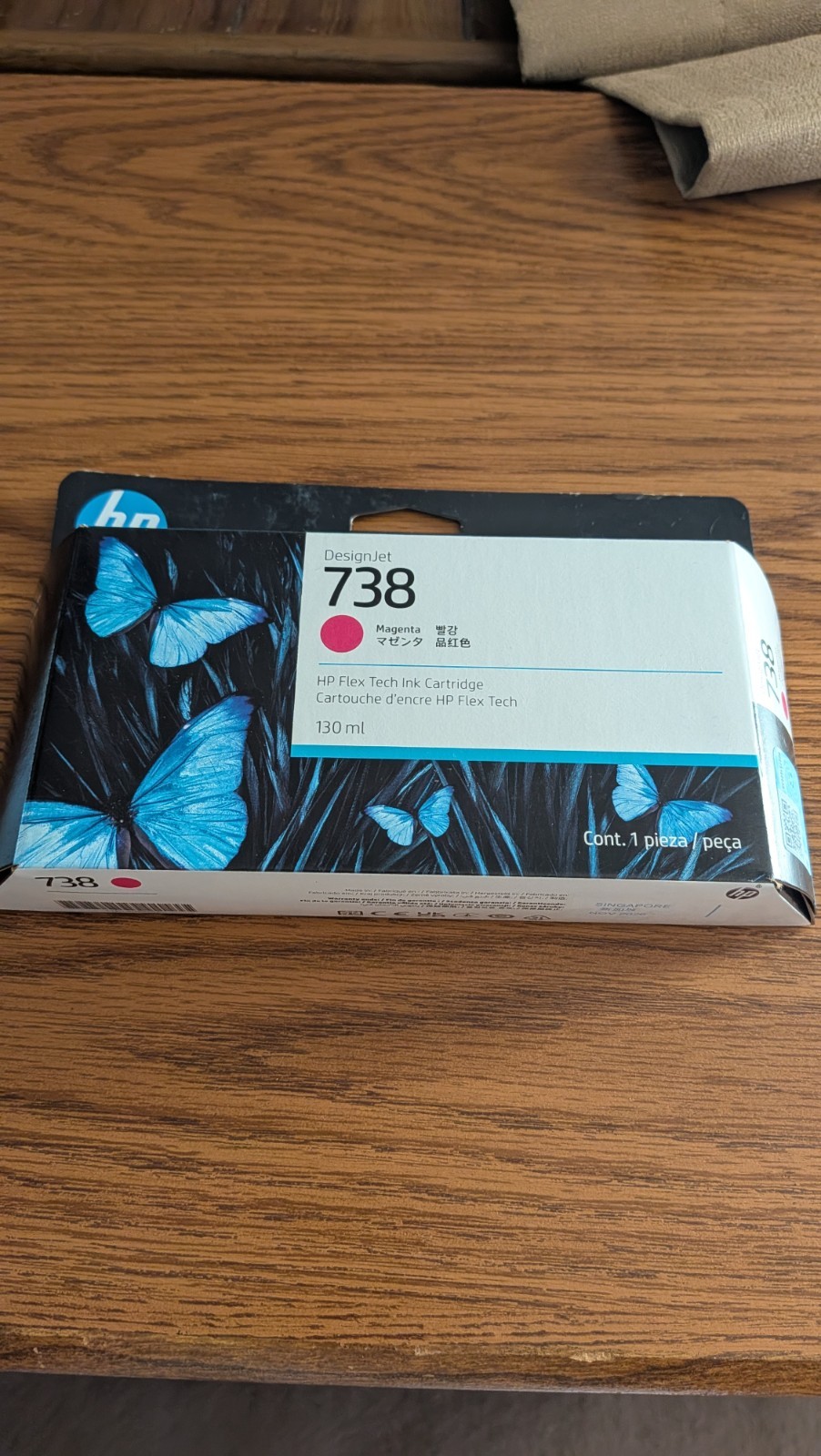 Genuine HP 738 Magenta 130ml DesignJet Ink Cartridge 498N6A New Sealed