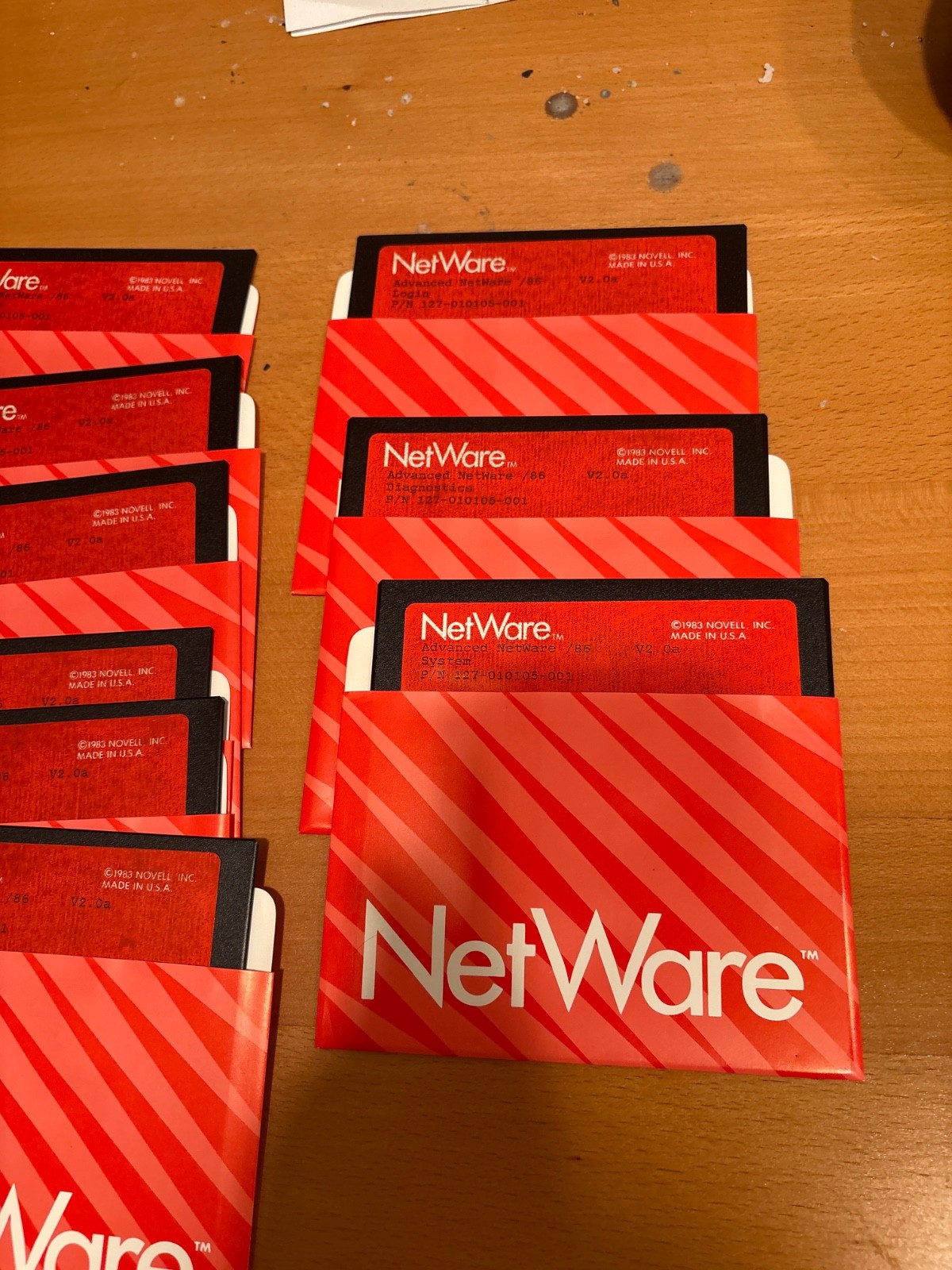Rare Novell Netware  , v2.0A, and more 5.25”. Lots of Disks