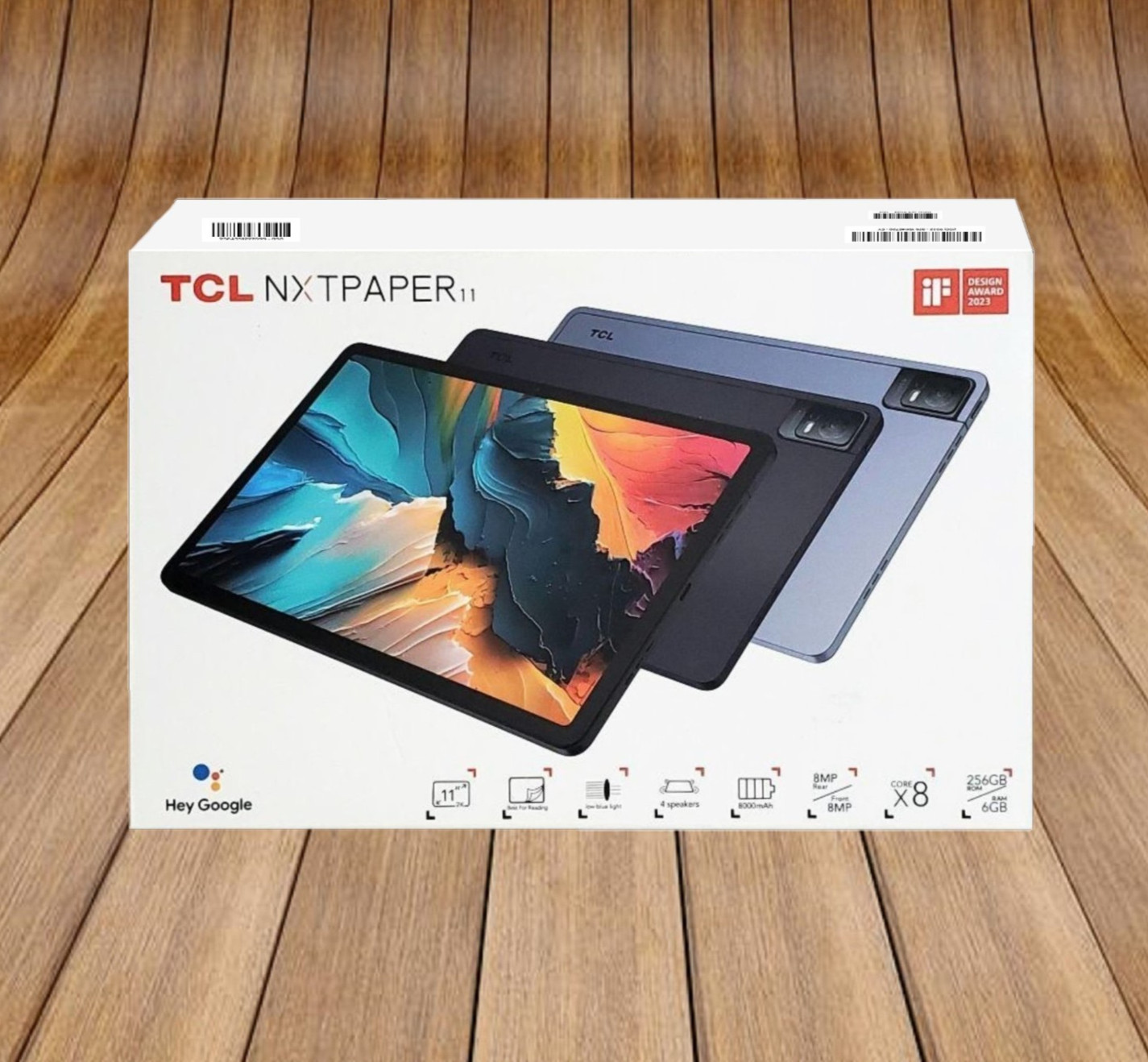 TCL NXTPAPER Tablet 11" 2K 256GB 6GB RAM WiFi+BT 8-Core CPU Dual 8MP Cam 8000mAh