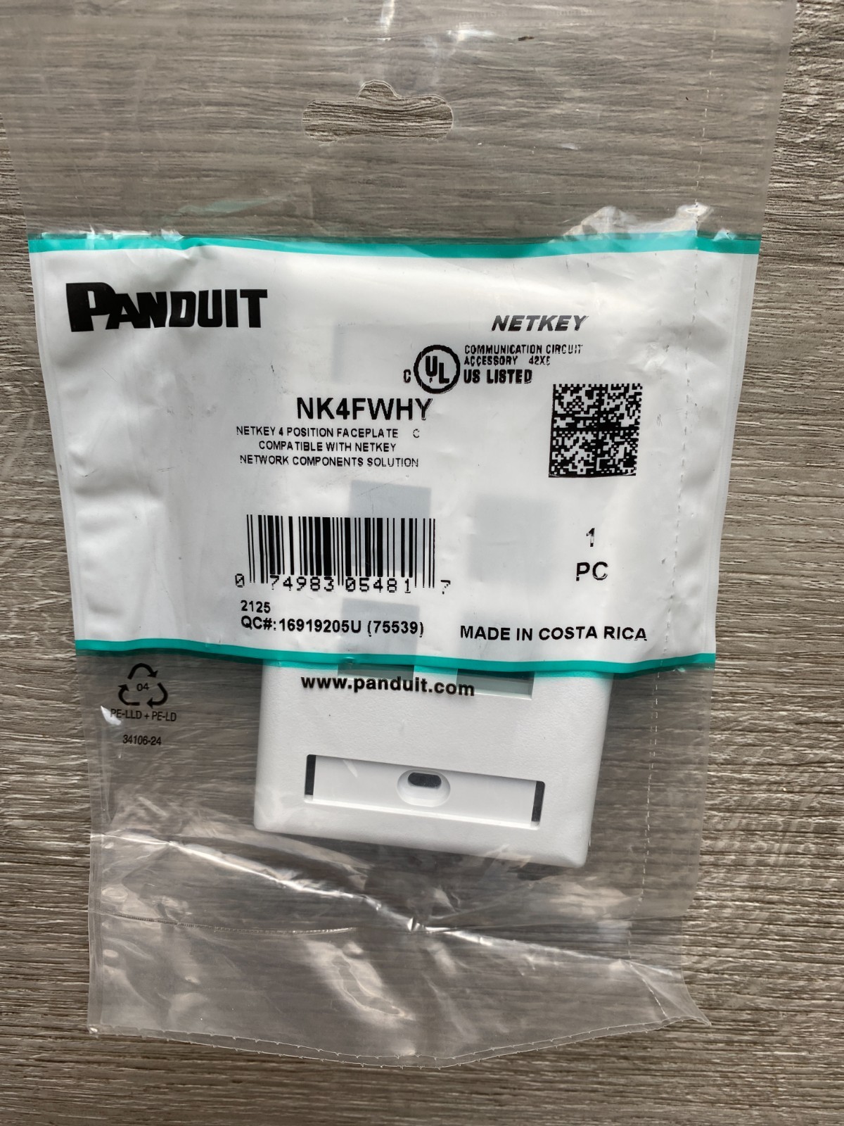 PANDUIT NK4FWHY NETKEY NETWORK COMPONENTS SOLUTIONS / LOT OF 4