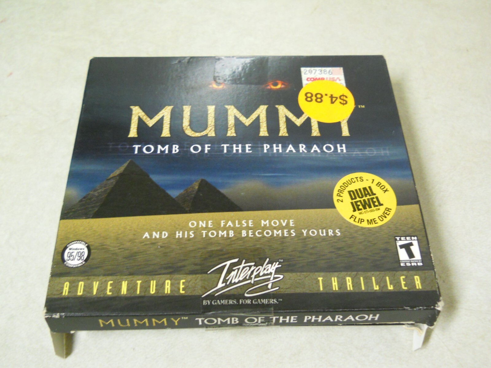 1997 Mummy Tomb Pharaoh & Frankenstein Eyes of the Monster  PC CD-ROM Video Game