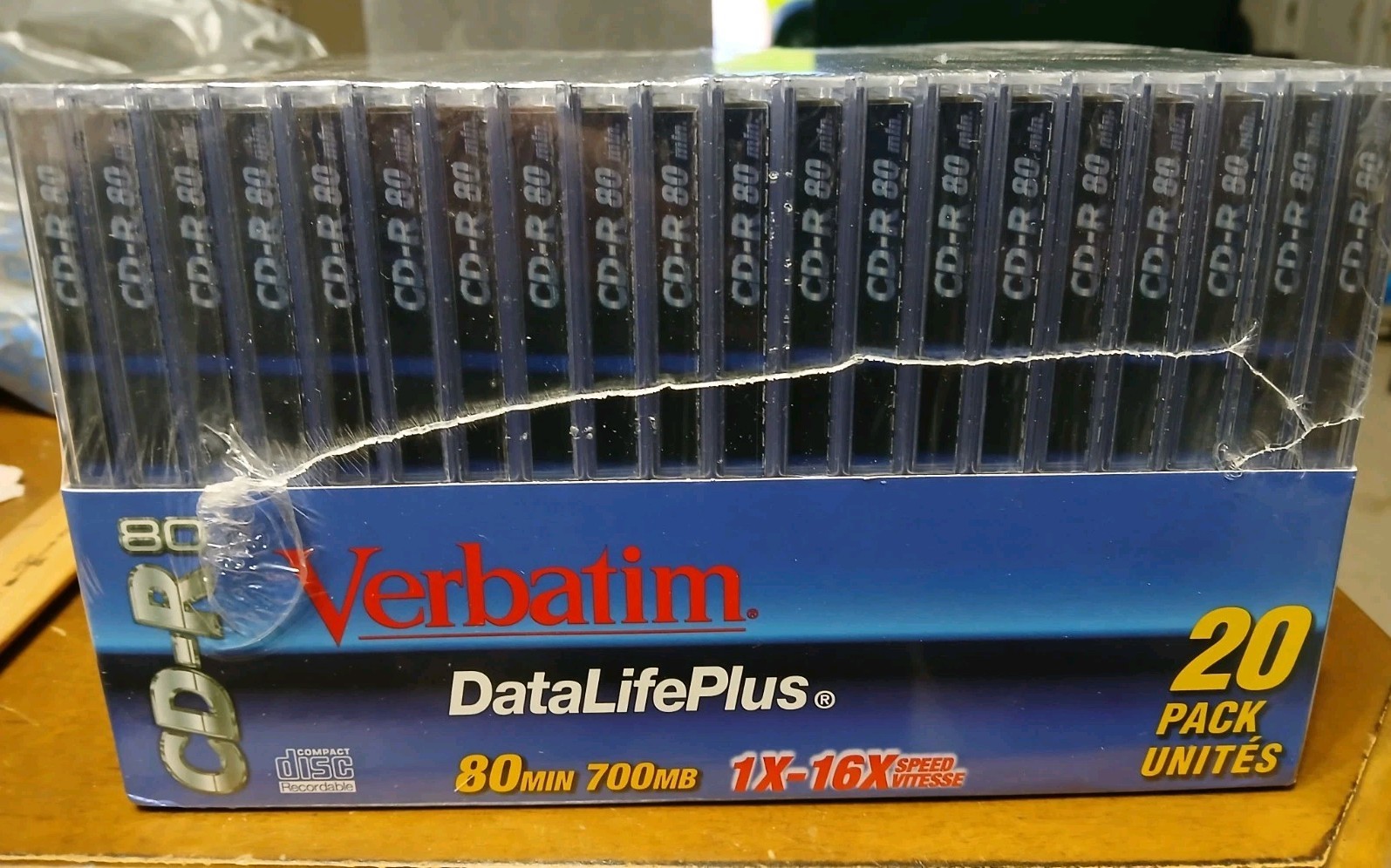 Verbatim Data Life Plus CD-R w/Cases  20 Pack  Sealed 80 Min 700 MB VTG AZO