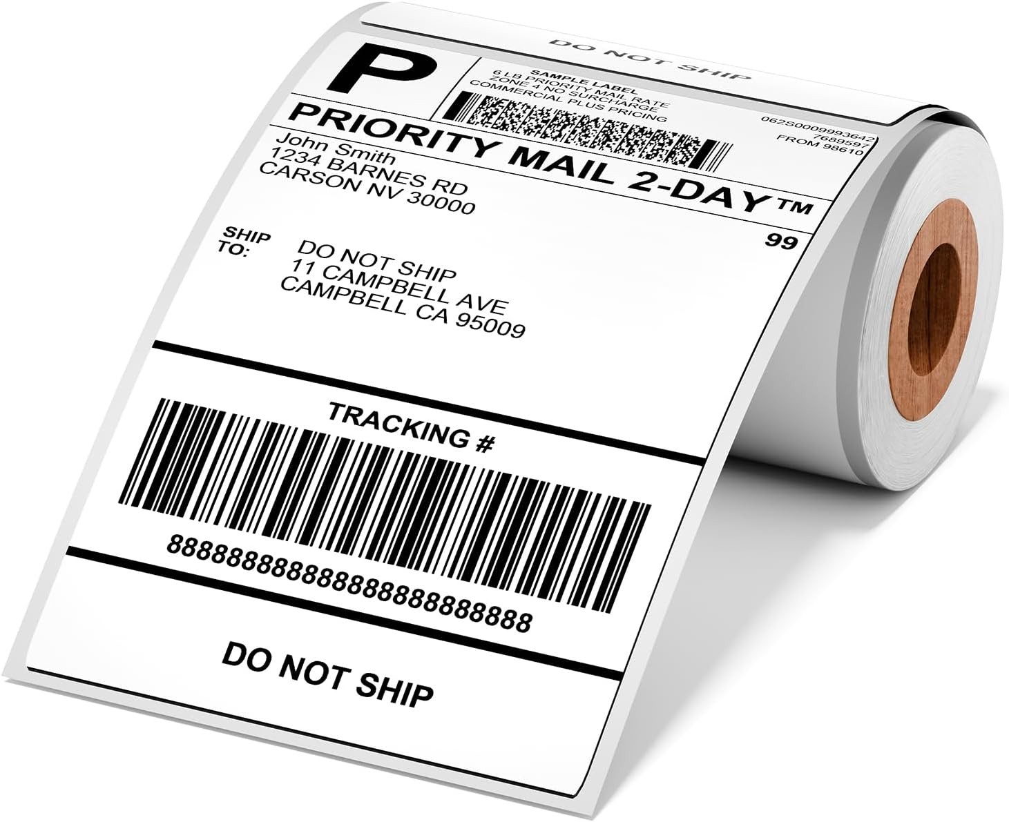 For Zebra Rollo MUNBYN Printers 500 4x6'' Direct Thermal Shipping Barcode Labels