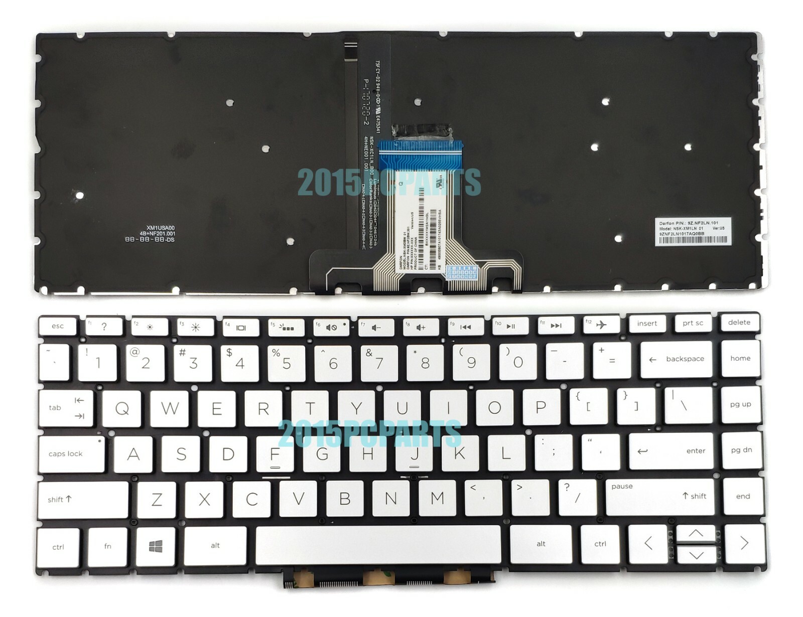 HP Pavilion x360 14m-cd0001dx 14m-cd0003dx 14m-cd0005dx Keyboard Backlit US
