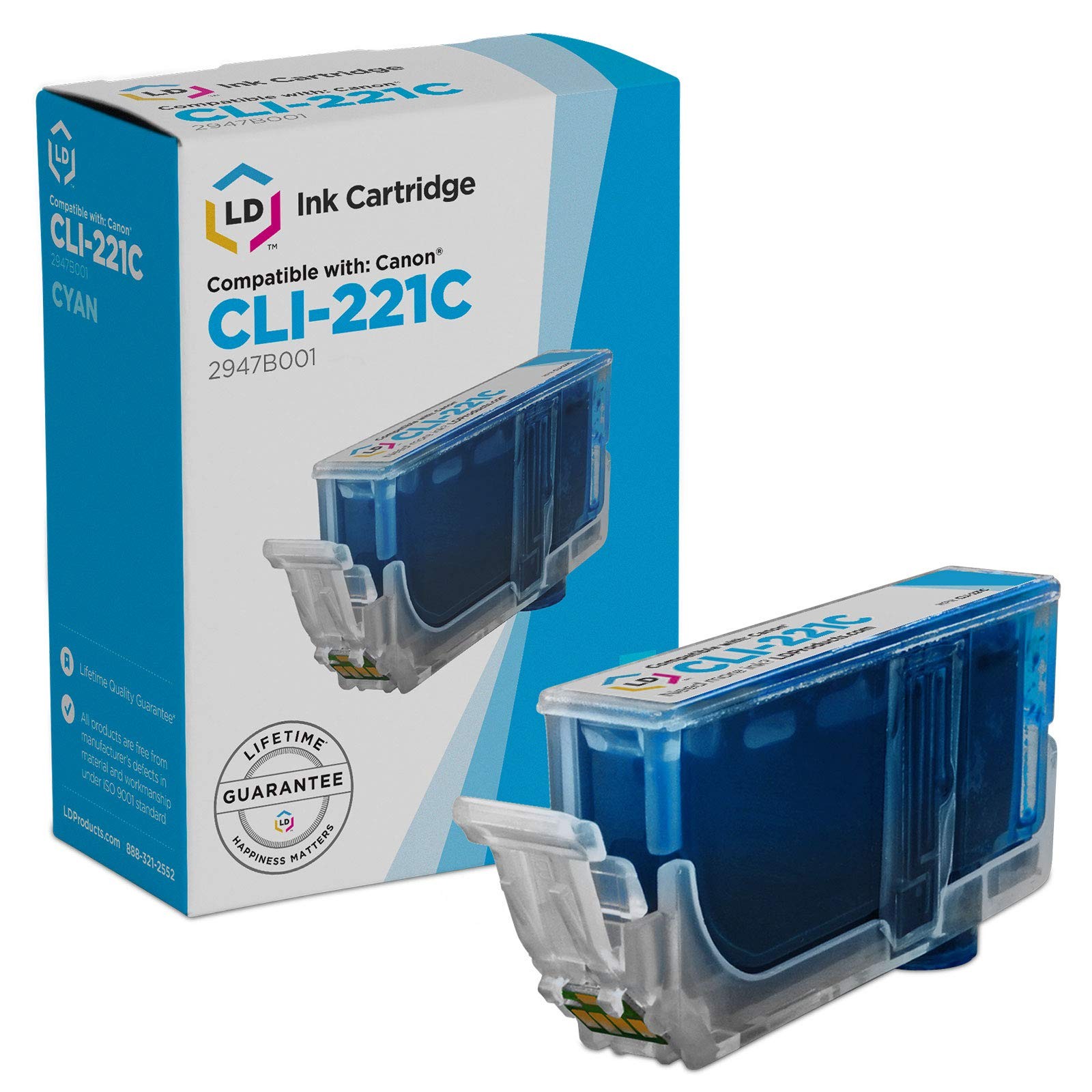 LD 2947B001 CLI221C CLI221 Cyan Ink Cartridge for Canon Printer