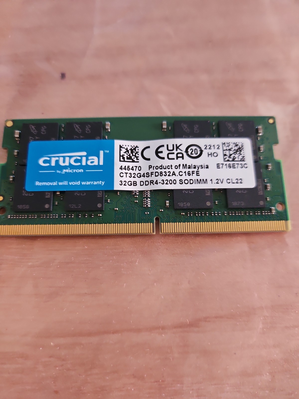 Crucial 32GB DDR4-3200 SODIMM