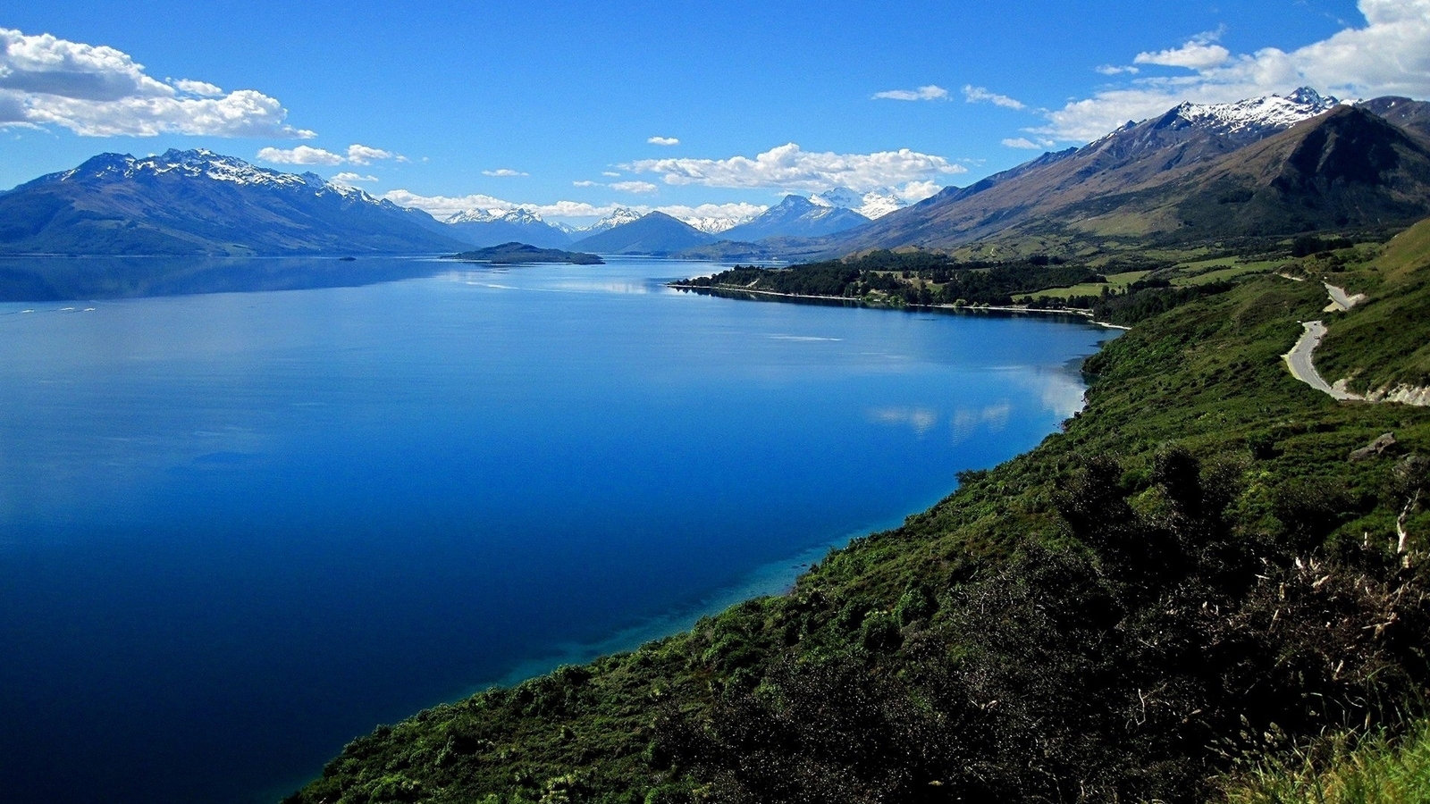 Landscape lake mountains new zealand Custom Gaming Mat Desk