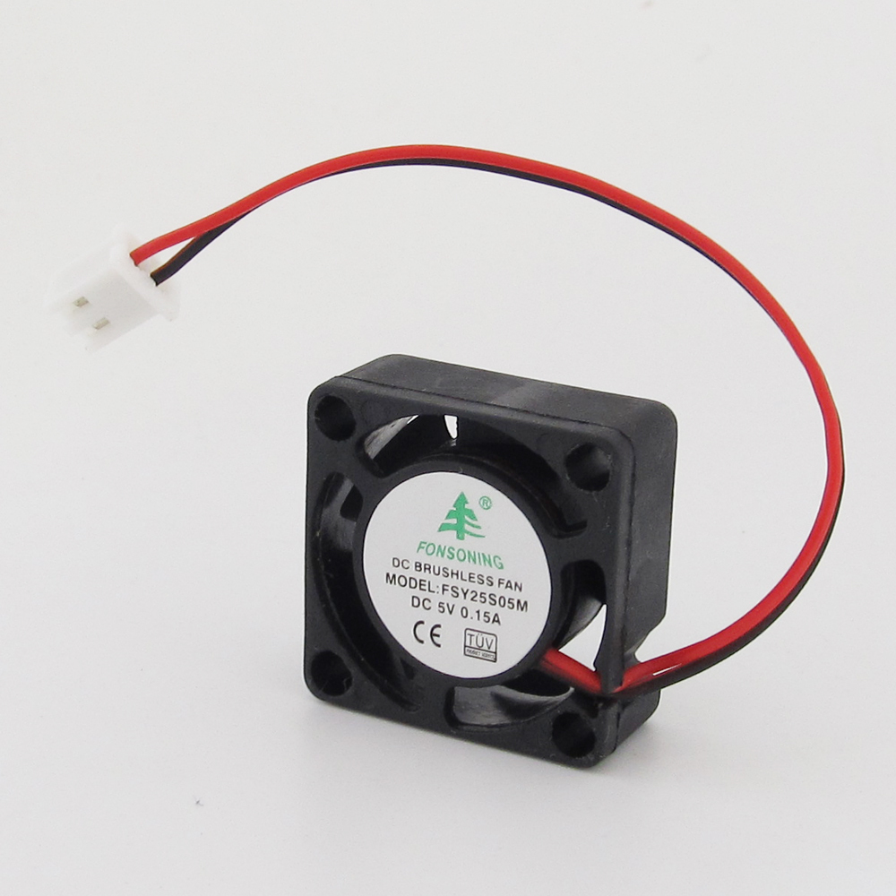 100pcs Brushless DC Cooling Fan 25x25x10mm 2510 5V 0.15A 5 blades 2pin Connector