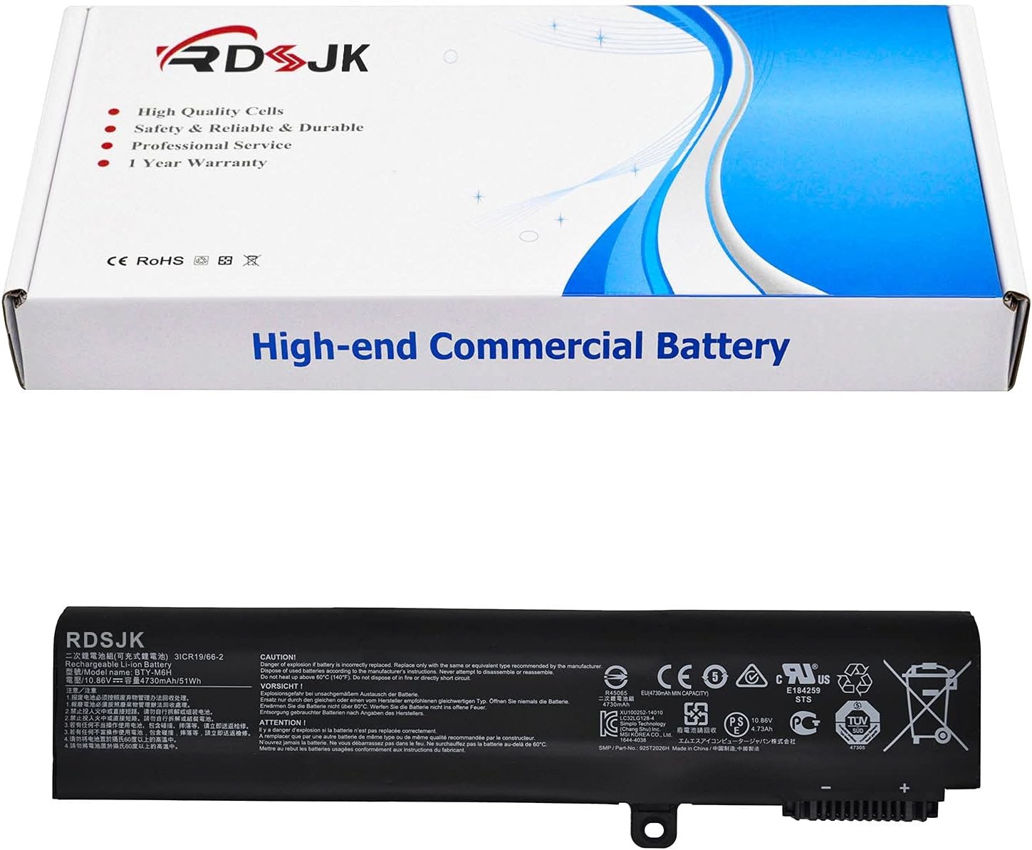 BTY M6H Laptop Battery for MSI GE72 2QC 2QD GL62 GL62M GL72 GL62 6QD 030FR GL62