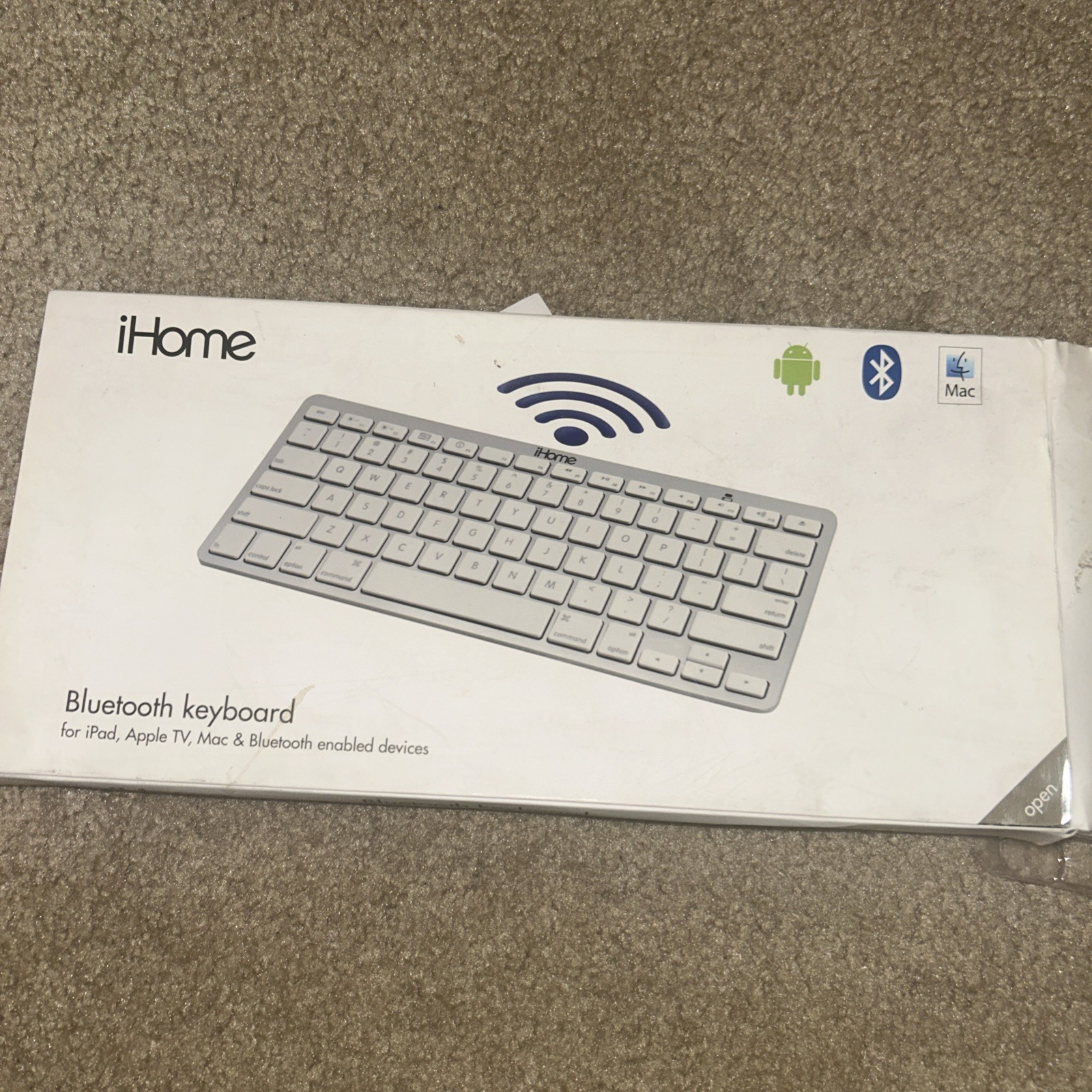iHome Wireless Bluetooth Keyboard IMAC-K111s  for Mac Silver Numeric Keypad