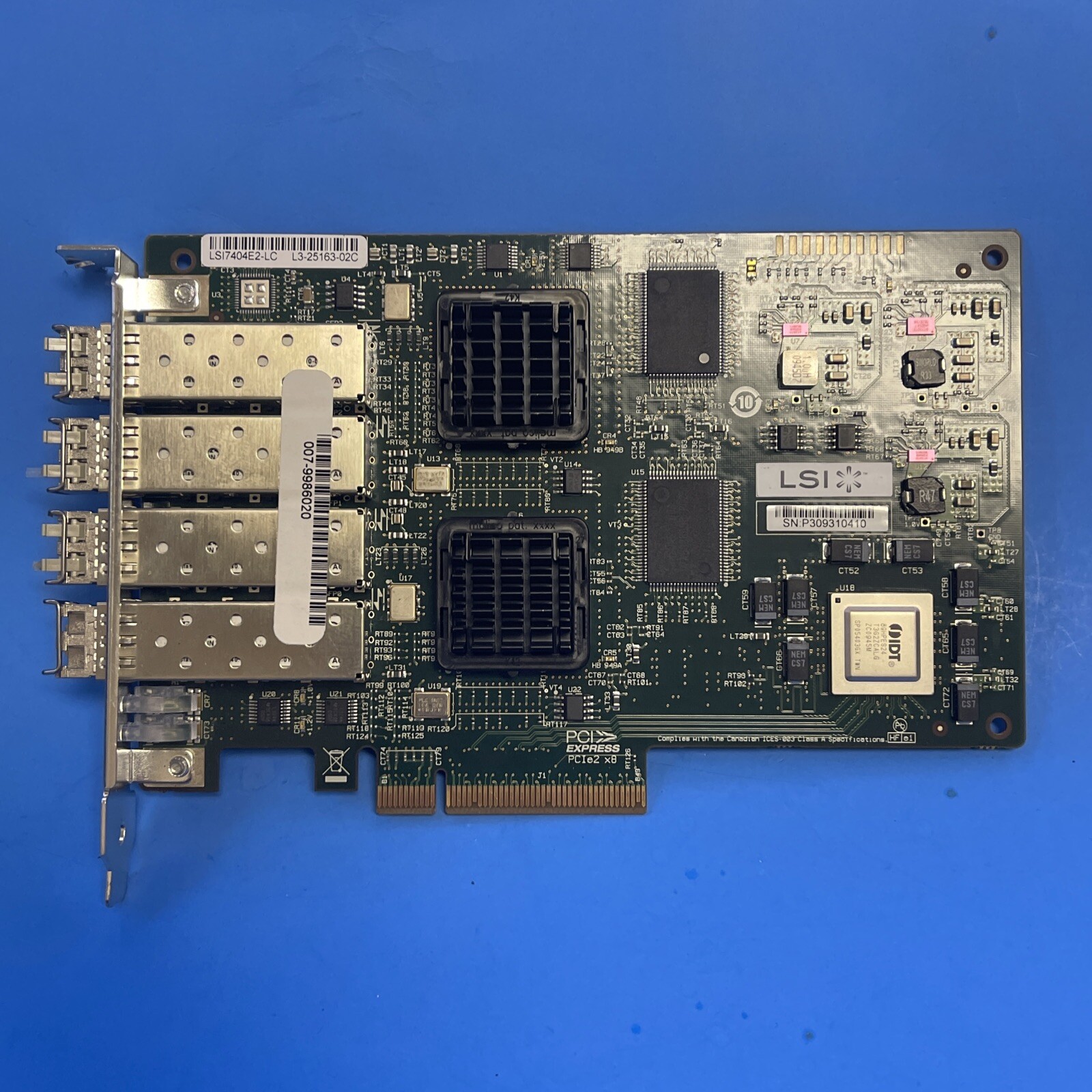 LSI7404E2-LC LSI Logic Quad Port 4GB PCIe Fibre Channel Card