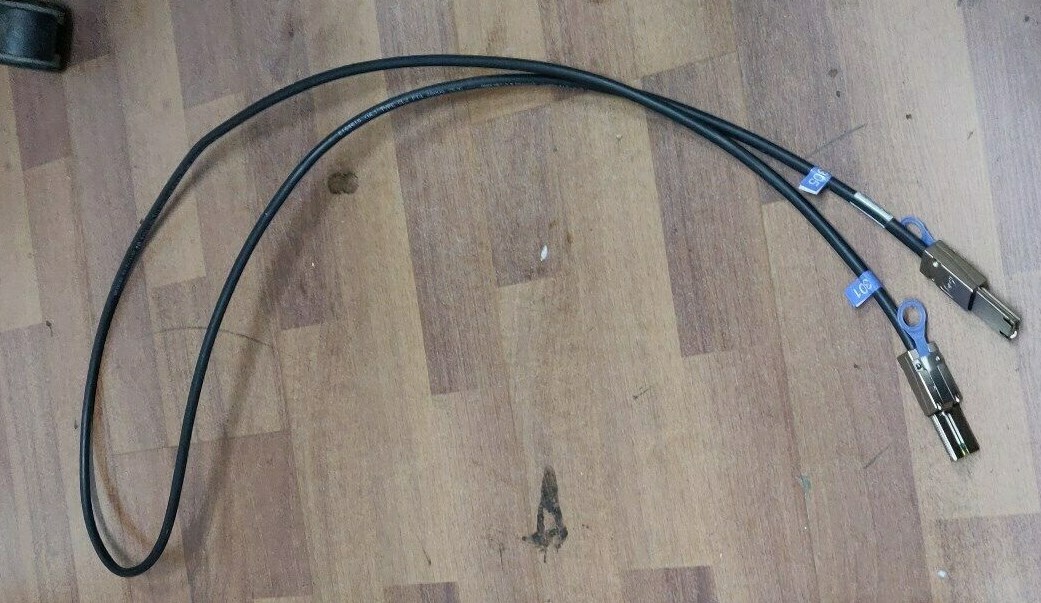 3x HP 407344-003 2M External Mini-SAS To Mini-SAS Cables  