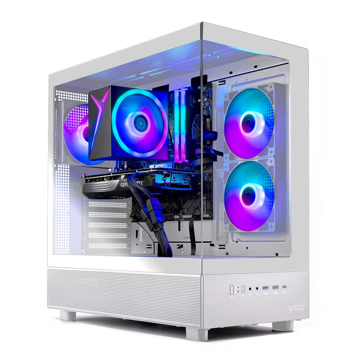 Skytech Gaming Azure 3 Gaming PC, AMD R7 5700, AMD RX 7600, 1TB, 32GB, Win 11