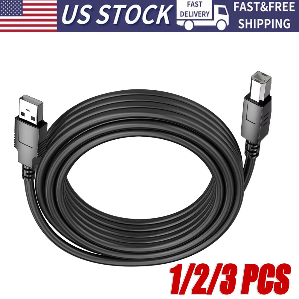 1-3pcs NEW USB 2.0 A TO B High Speed Printer Scanner Premium Cable Cord 1.5m