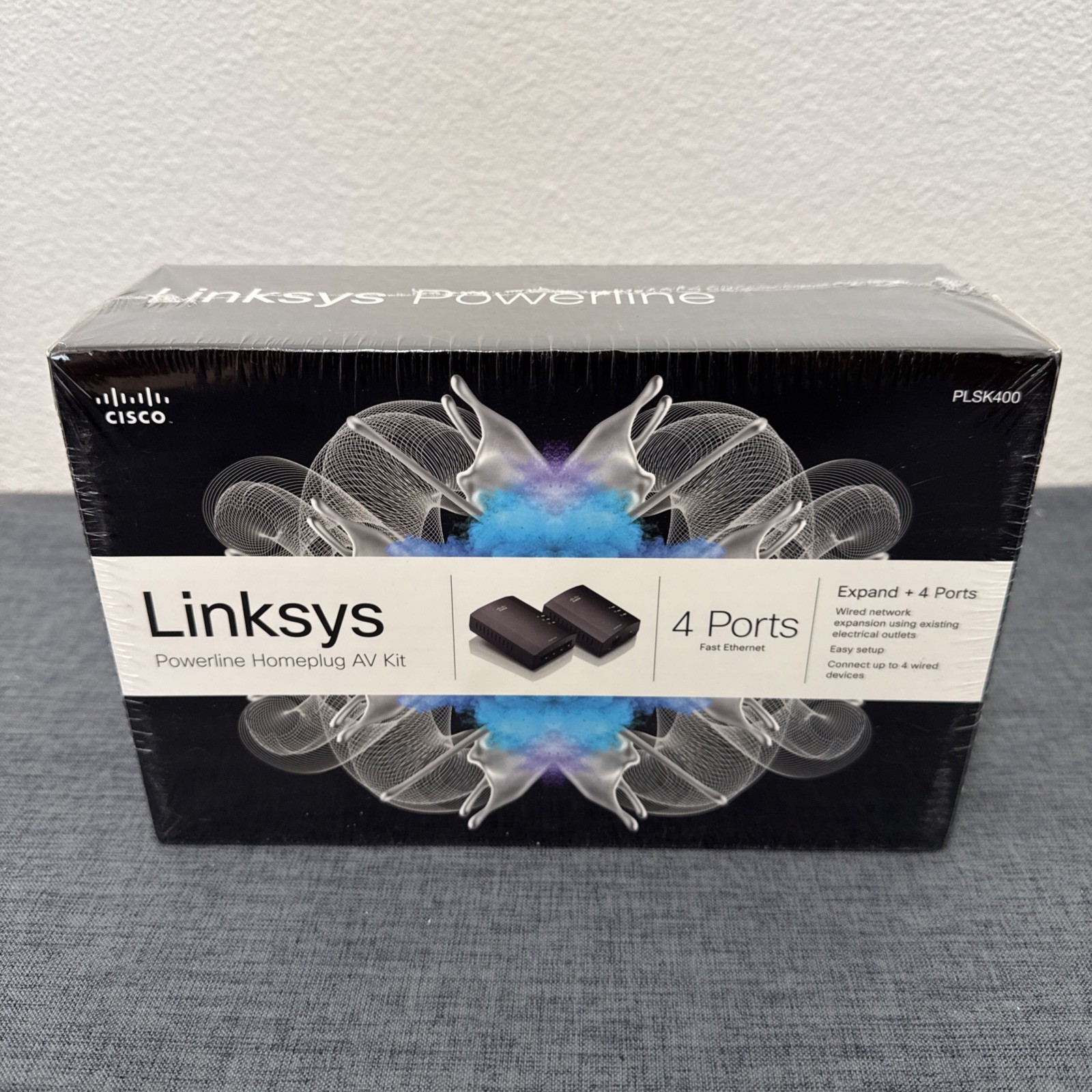 Linksys Cisco Powerline 400 PLEK400 AV Kit Outlet Network Extender Brand New