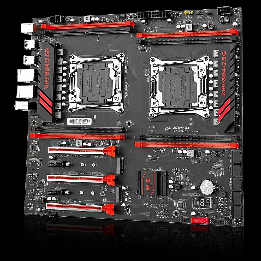 X99-8D4/2.5G Dual CPU Motherboard Intel LGA211-3, 8xDDR4, E-ATX, 3xPCIE x16