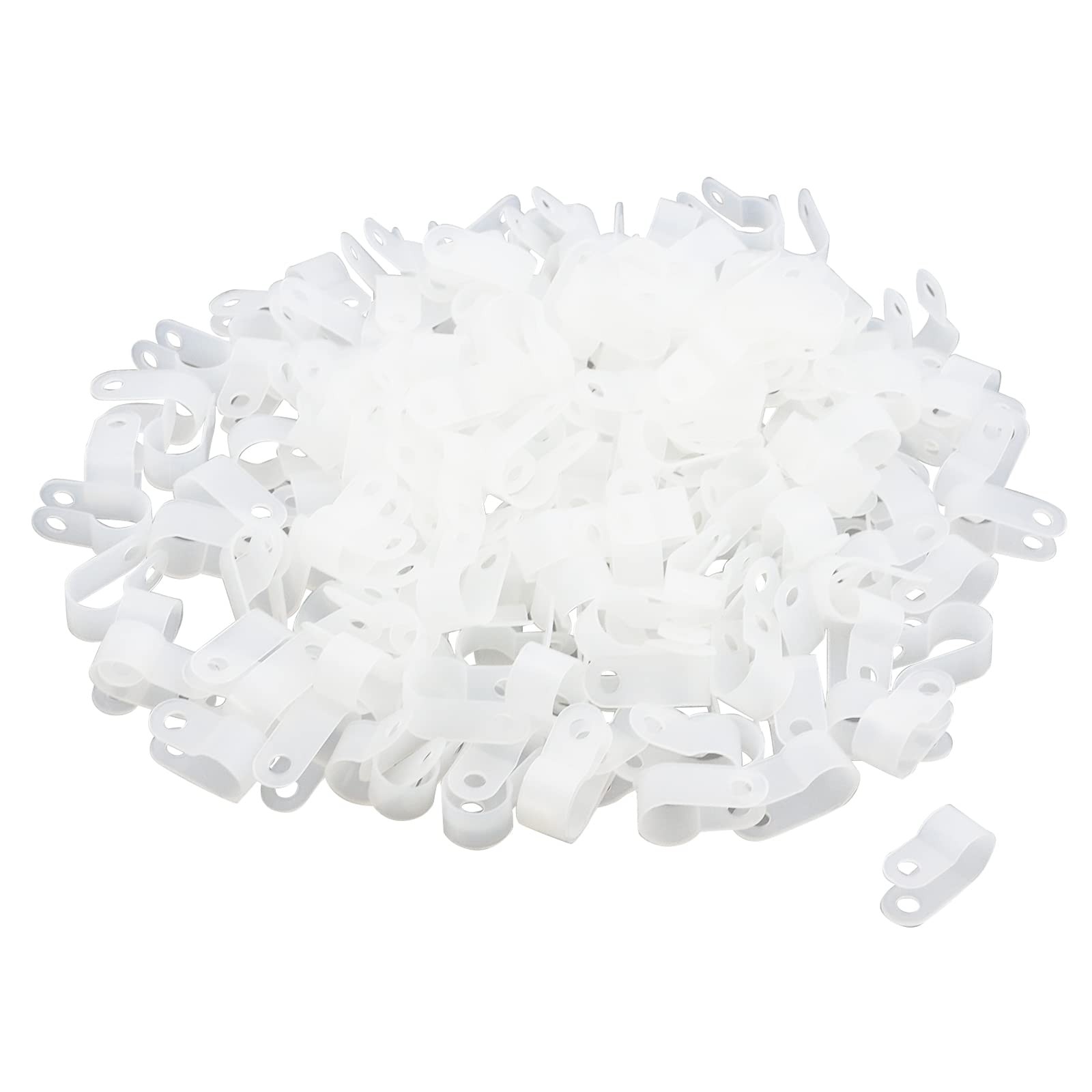 200Pcs 3/8 Inch R-Cable Clamps Nylon Cable Organizer Clips