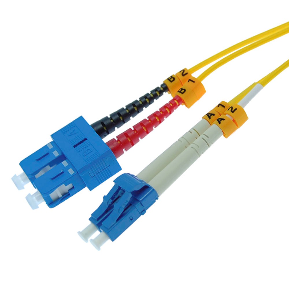 66ft LC/SC Single-Mode Duplex Fiber Optic Cable 9/125 Yellow 20 Meter Networking