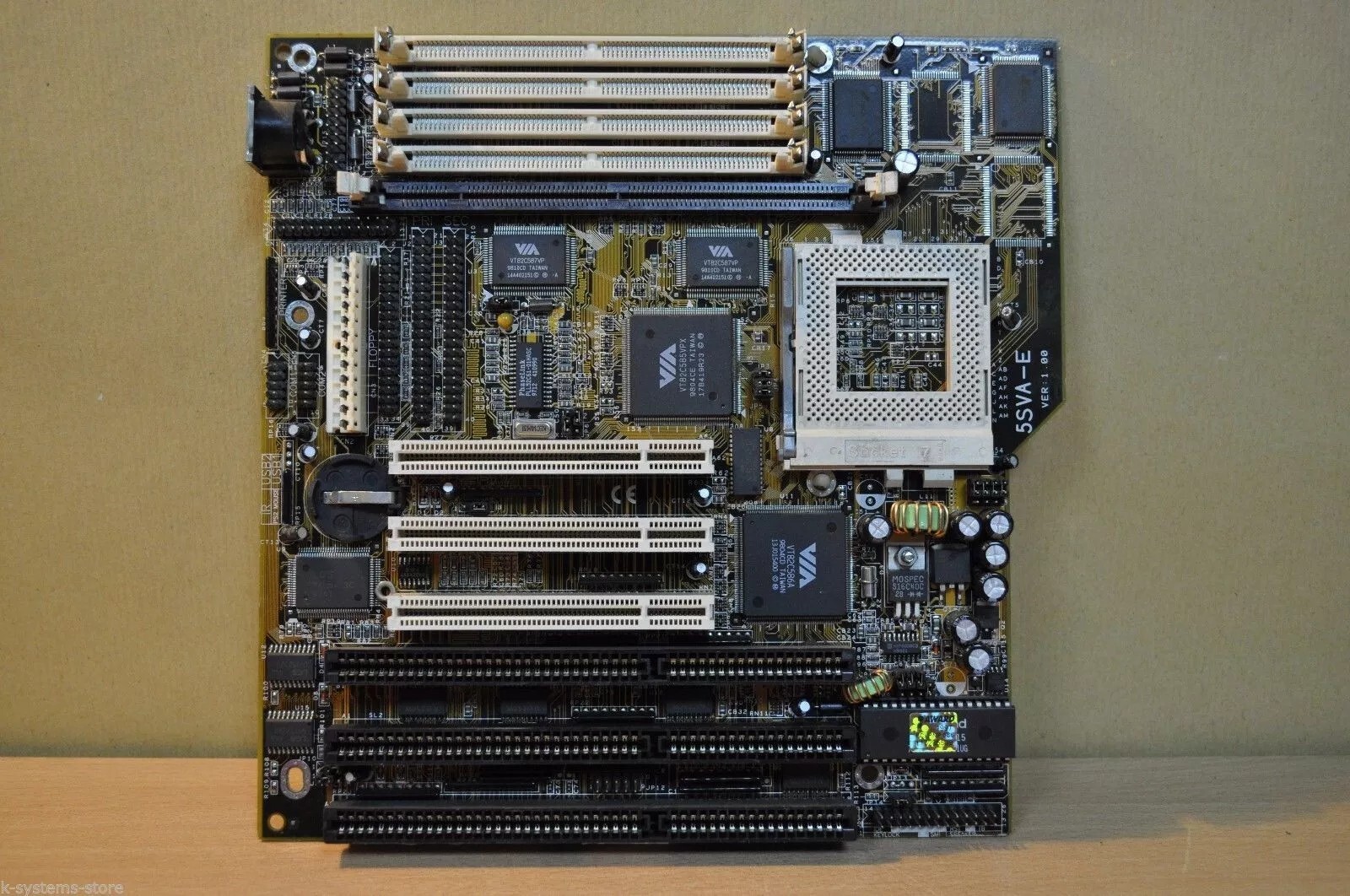 Tomato Board Zida 5SVA-E Ver 1.00 AT Pentium Motherboard 3 ISA VIA VPX Socket 7