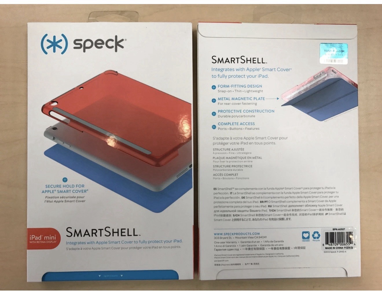 Genuine Speck SPK-A2527 SmartShell Case for iPad mini 1/2/3 Retina Display Red