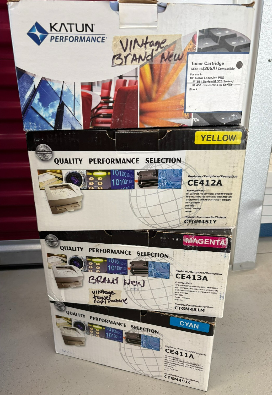 CE410A CE411A CE412A CE413A Toner Set HP 305A M451 M475 Katun 4-Pack