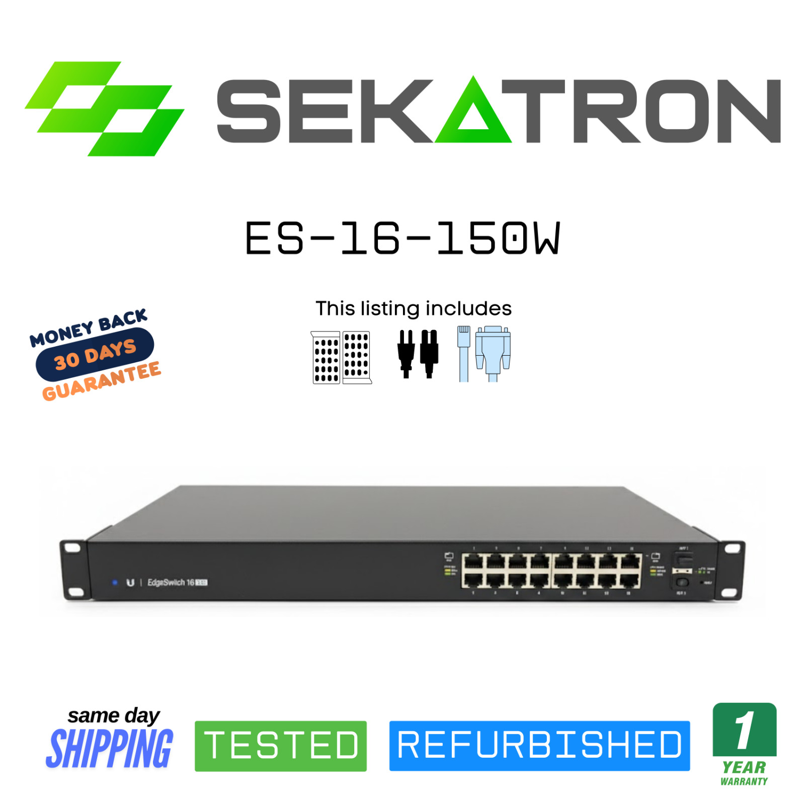 🔀 Ubiquiti ES-16-150W • 16-Port Gigabit PoE+ Switch ⚡FastShip