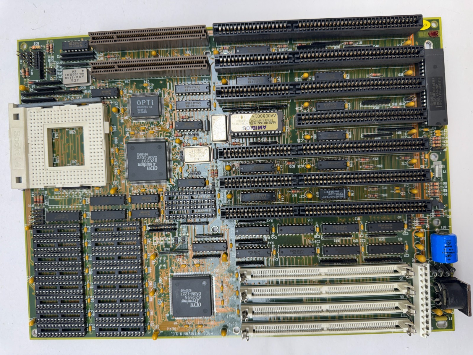 Vintage Socket 4 VLB Motherboard Pentium 60 66 OPTi 82C596 ISA Baby AT Retro PC