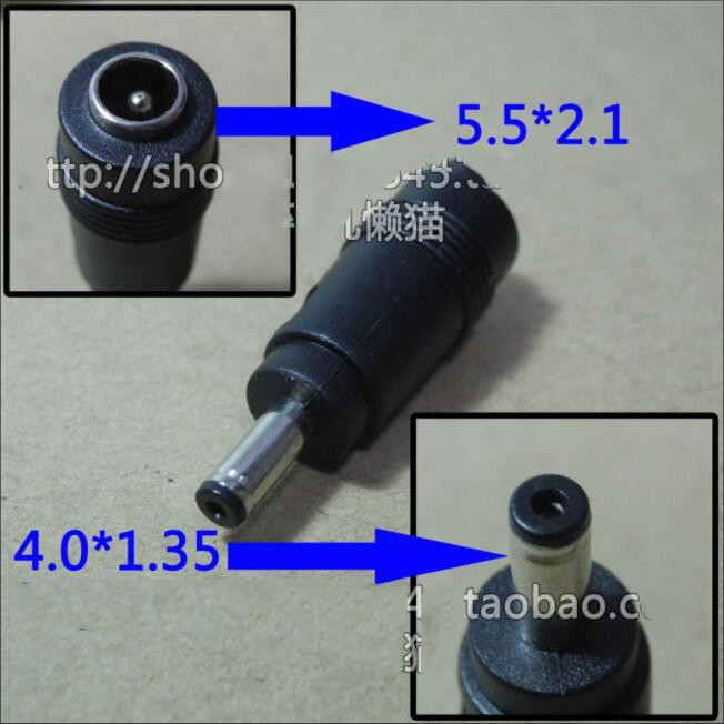 For Asus Ultrabook DC Power Plug 5.5 * 2.1mm Female to 4.0 * 1.35mm Male Adapter